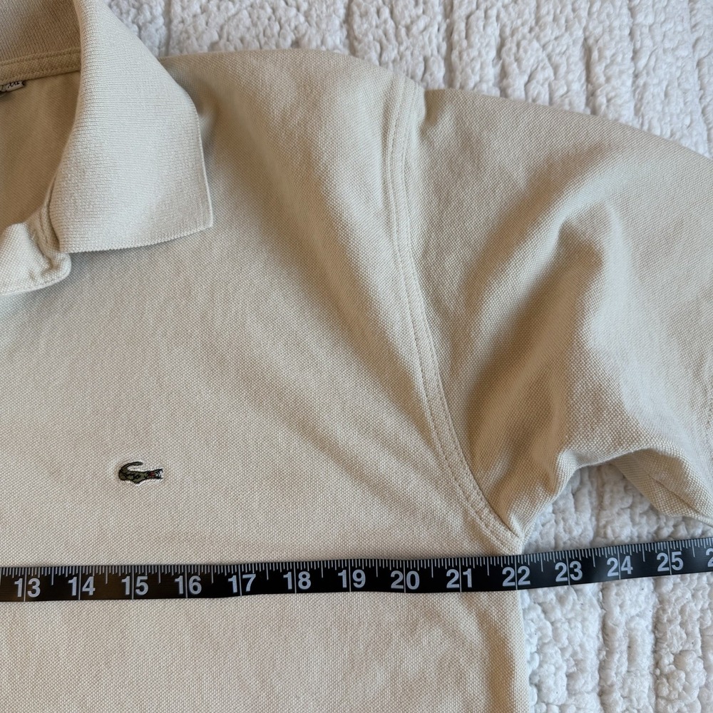 Lacoste Classic Fit Polo Shirt Men's 2XL Cotton Petit Piqué Short Sleeve Tan - Picture 7 of 9